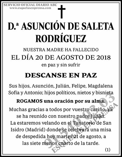 Asunción de Saleta Rodríguez